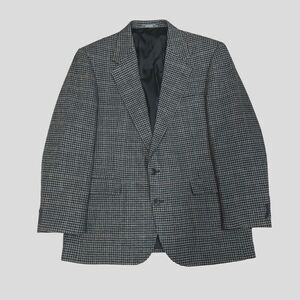 VTG Made In USA HAGGAR MENS JACKET BLAZER Old Money 42L Wool Houndstooth Classic